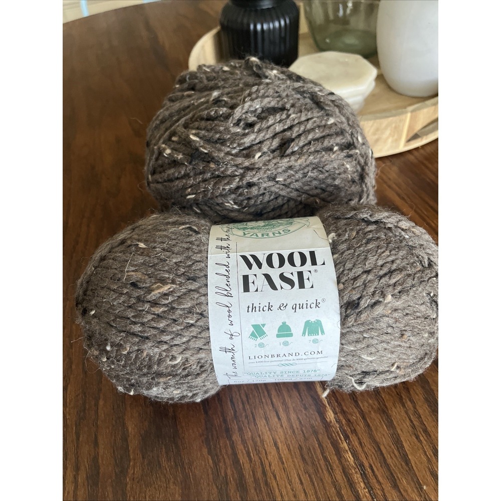 Lion Brand Wool Ease Thick and Quick Yarn 2 Skeins